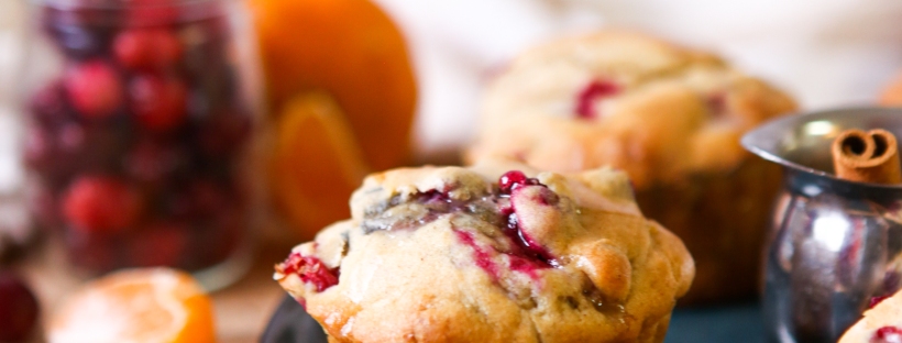 cranberry orange muffins with a orange cinnamon glaze, the perfect snack for any family member | A hint of orange, and tart cranberries are the perfect match for these muffins | weekend baking | muffins | healthyish | recipes to make with kids